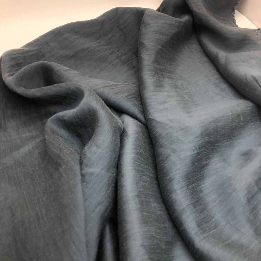 Heated Thunder Cloud Grey - Cotton Chiffon - 4.50M Bundle - FABCYCLE Deadstock and Sustainble Fabrics and Sewing Supplies (4566773858417)