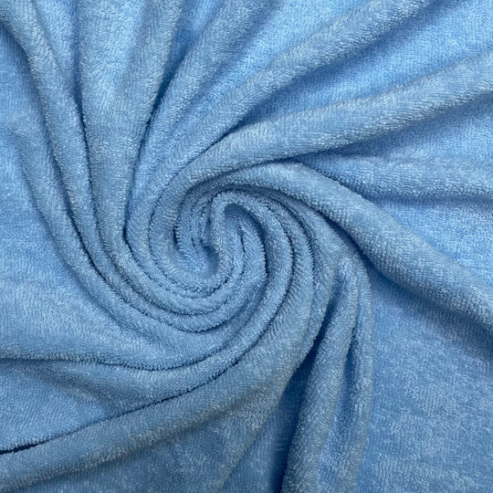 Hoody Wrap - Terry Towel Cotton Knit - Light Blue - 1.2M Bundle - FABCYCLE Deadstock and Sustainble Fabrics and Sewing Supplies (6621362028657)