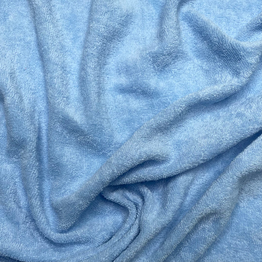 Hoody Wrap - Terry Towel Cotton Knit - Light Blue - 1.2M Bundle - FABCYCLE Deadstock and Sustainble Fabrics and Sewing Supplies (6621362028657)