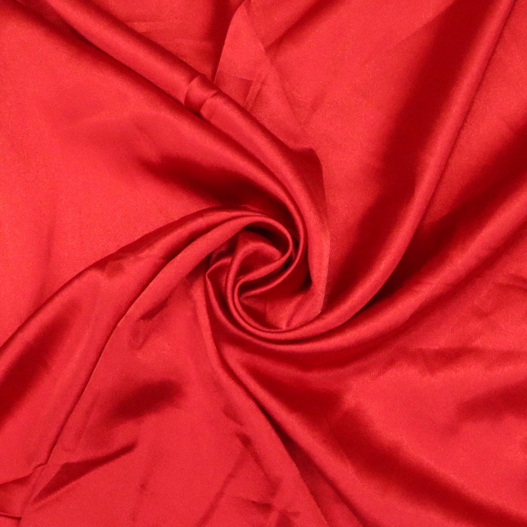 Wonder Woman Red - Polyester Satin Woven - Red - 1/2 Meter - FABCYCLE Deadstock and Sustainble Fabrics and Sewing Supplies (4634681737329)