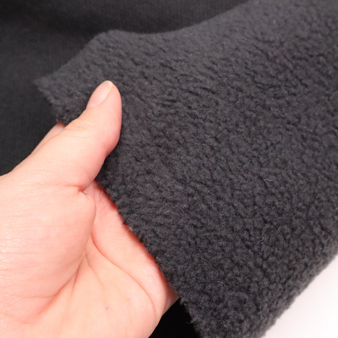 Elephant Fleece - Polyester Knit - Dark Grey - 2.0M Bundles - FABCYCLE Deadstock and Sustainble Fabrics and Sewing Supplies (4634697597041)