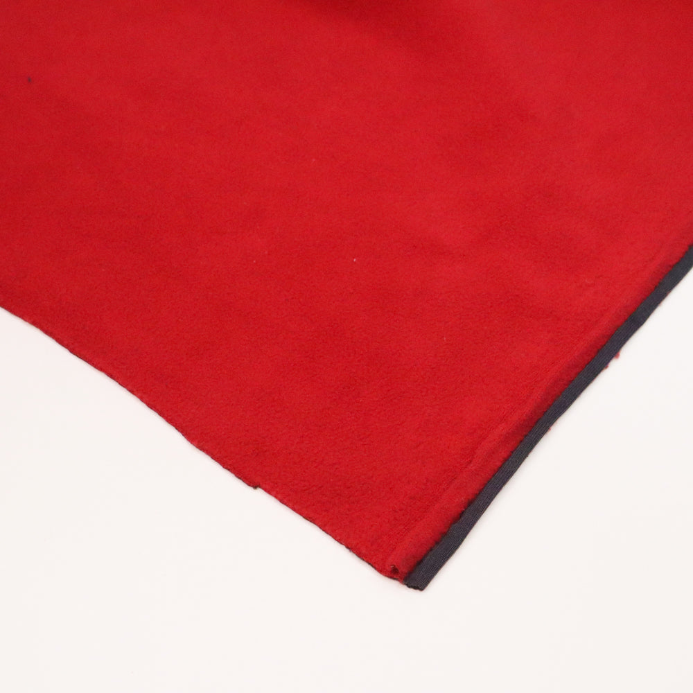 Santa's Coming to Town - Polyester Fleece / Polyester Knit Backing - Red / Black - 1.50M Bundle - FABCYCLE Deadstock and Sustainble Fabrics and Sewing Supplies (4638033707121)