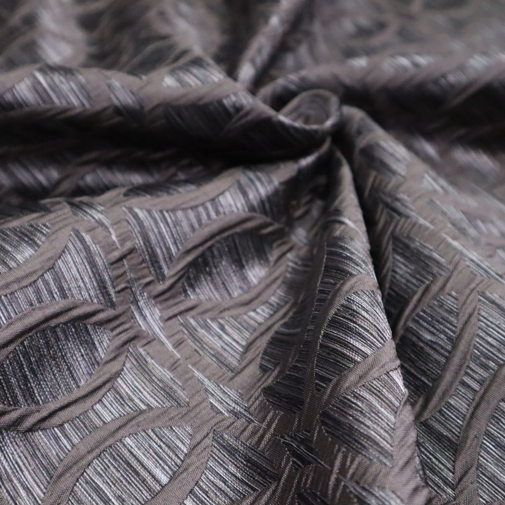 Morticia Addams' Couch - Patterned Poly Upholstery Woven - Silver/Grey - 1.5M Bundle - FABCYCLE Deadstock and Sustainble Fabrics and Sewing Supplies (6566166462577)