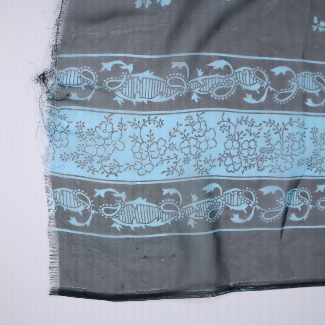 Floral Pond - Patterned Poly Woven - Blue/Black - 2.5M Bundle - FABCYCLE Deadstock and Sustainble Fabrics and Sewing Supplies (4649510633585)