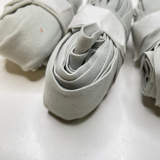 1 1/2” Bias Tape - Poly Spandex - Light Grey - Bundles - FABCYCLE Deadstock and Sustainble Fabrics and Sewing Supplies