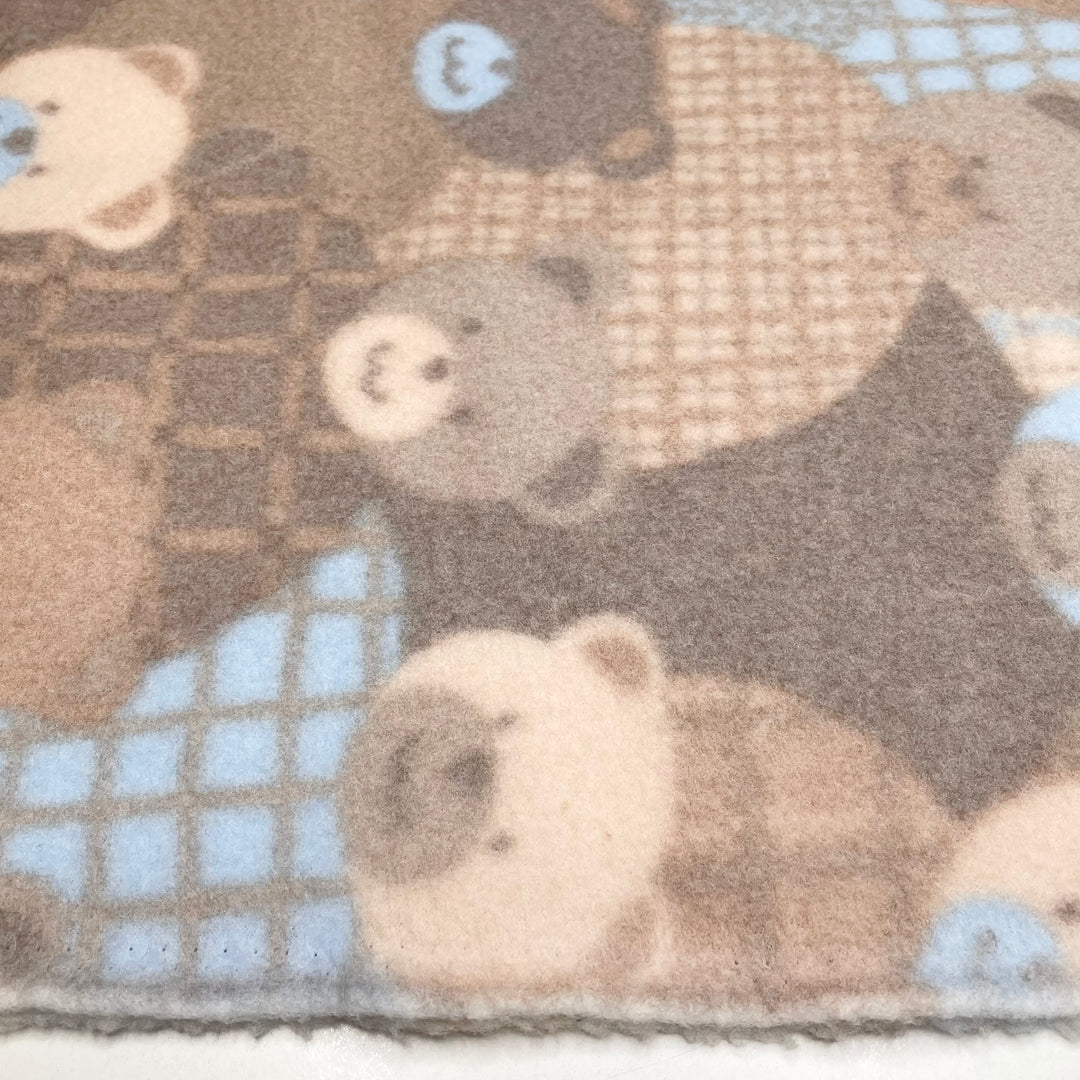 Love You Beary Much - Fleece Poly Knit - Light Brown Multi Bears - 0.85M Bundle - FABCYCLE Deadstock and Sustainble Fabrics and Sewing Supplies (6674361647217)