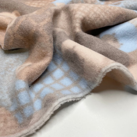Love You Beary Much - Fleece Poly Knit - Light Brown Multi Bears - 0.85M Bundle - FABCYCLE Deadstock and Sustainble Fabrics and Sewing Supplies (6674361647217)