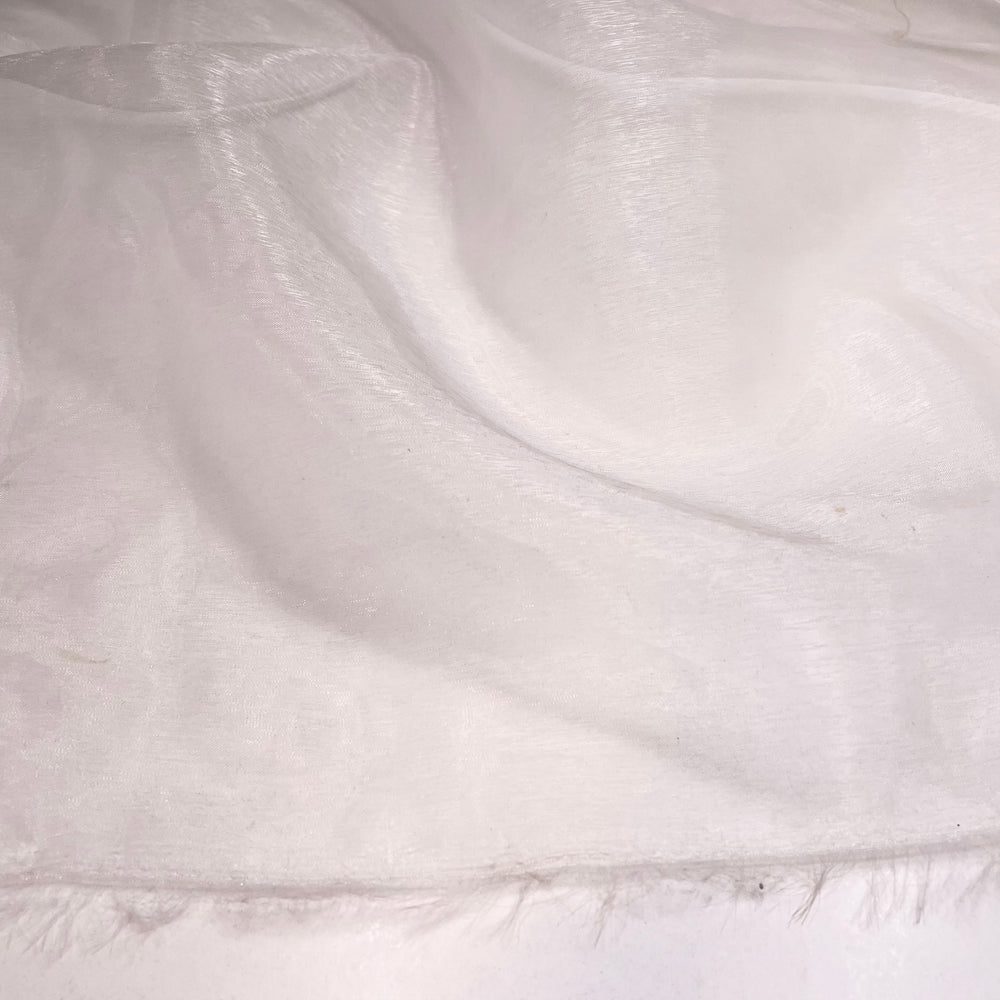 Angel Wings - Organza Poly Woven - White - 1/2 Meter - FABCYCLE Deadstock and Sustainble Fabrics and Sewing Supplies (6674359910513)