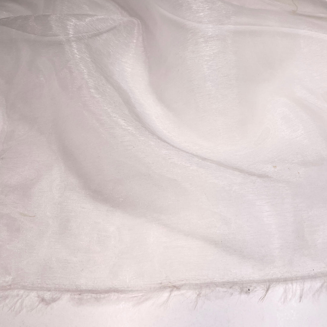 Angel Wings - Organza Poly Woven - White - 1/2 Meter - FABCYCLE Deadstock and Sustainble Fabrics and Sewing Supplies (6674359910513)