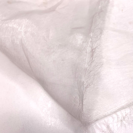 Angel Wings - Organza Poly Woven - White - 1/2 Meter - FABCYCLE Deadstock and Sustainble Fabrics and Sewing Supplies (6674359910513)