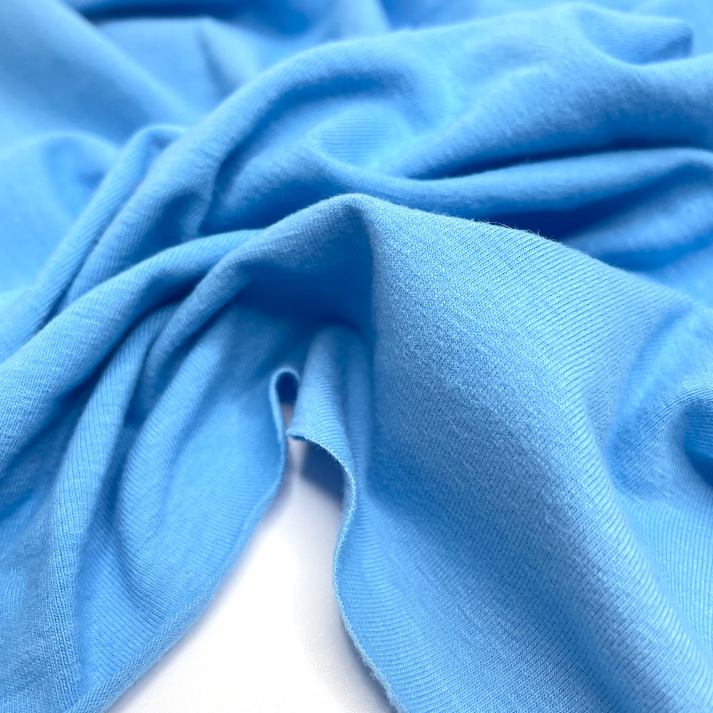 Crop top Kit - Cotton Blend Rib Knit - light blue -12 piece Kit - FABCYCLE Deadstock and Sustainble Fabrics and Sewing Supplies