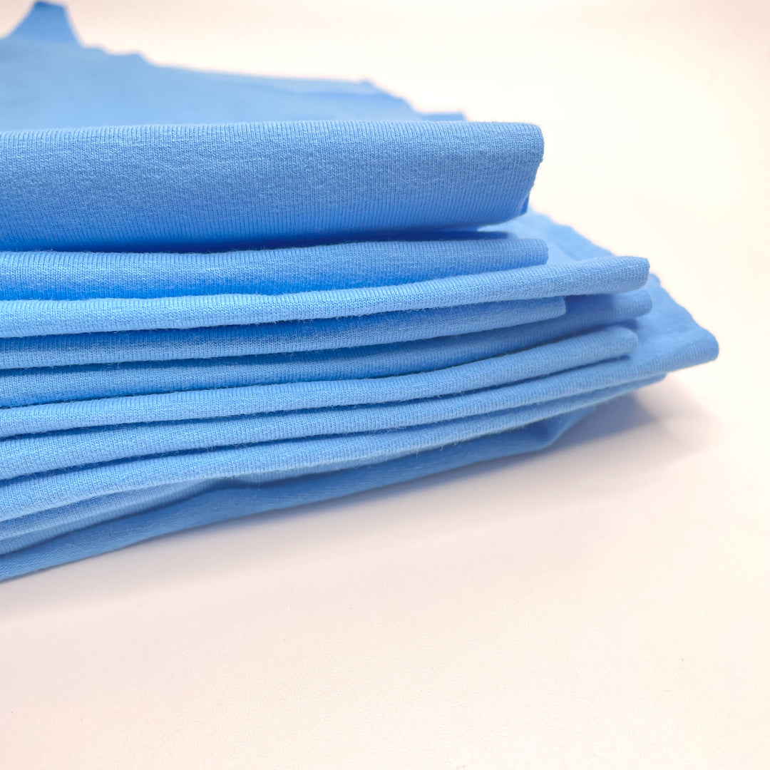 Crop top Kit - Cotton Blend Rib Knit - light blue -12 piece Kit - FABCYCLE Deadstock and Sustainble Fabrics and Sewing Supplies