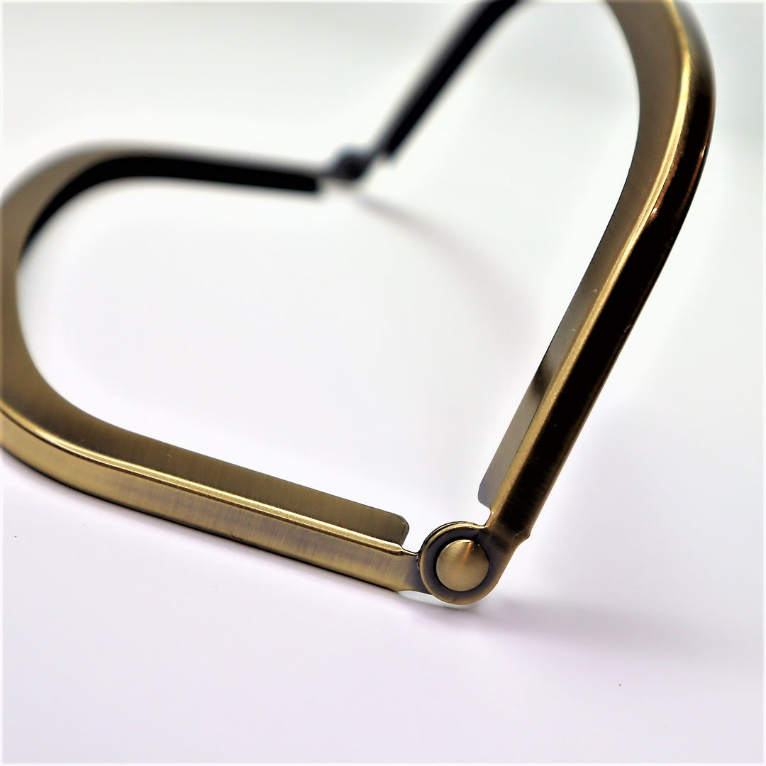 Metal Purse Frame - Half Oval - Brass - FABCYCLE Deadstock and Sustainble Fabrics and Sewing Supplies (6584107008113)