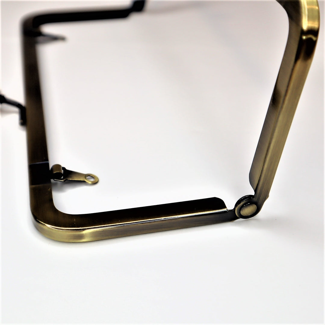 Metal Purse Frame - Small Half Rectangle - Brass - FABCYCLE Deadstock and Sustainble Fabrics and Sewing Supplies (6584107827313)