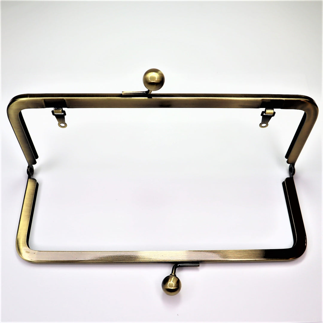 Metal Purse Frame - Small Half Rectangle - Brass - FABCYCLE Deadstock and Sustainble Fabrics and Sewing Supplies (6584107827313)