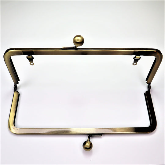 Metal Purse Frame - Small Half Rectangle - Brass - FABCYCLE Deadstock and Sustainble Fabrics and Sewing Supplies (6584107827313)