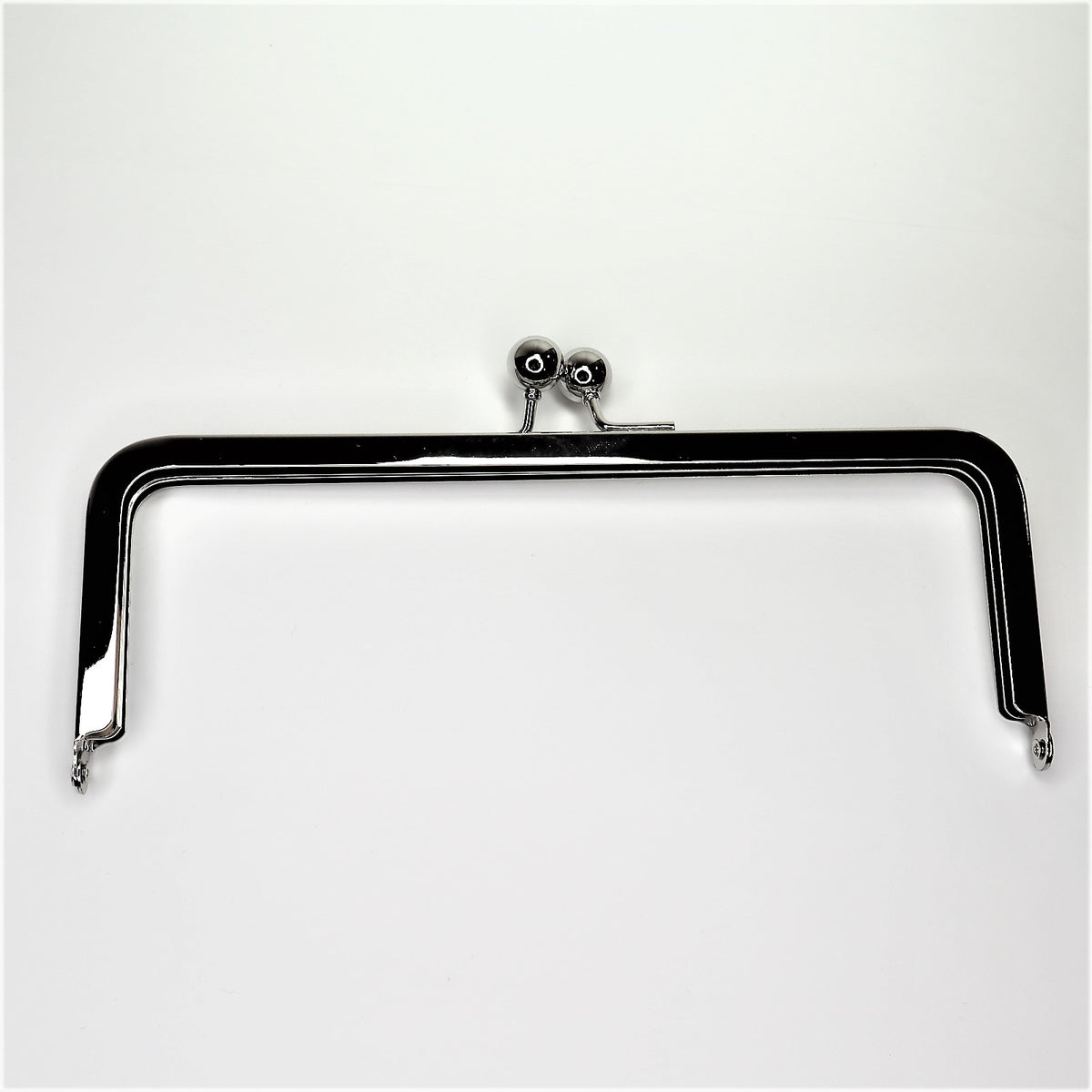 Metal Purse Frame - Small Half Rectangle - Silver - FABCYCLE Deadstock and Sustainble Fabrics and Sewing Supplies (6584109629553)