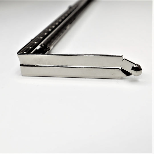Metal Purse Frame - Half Rectangle - Silver - FABCYCLE Deadstock and Sustainble Fabrics and Sewing Supplies (6584112152689)