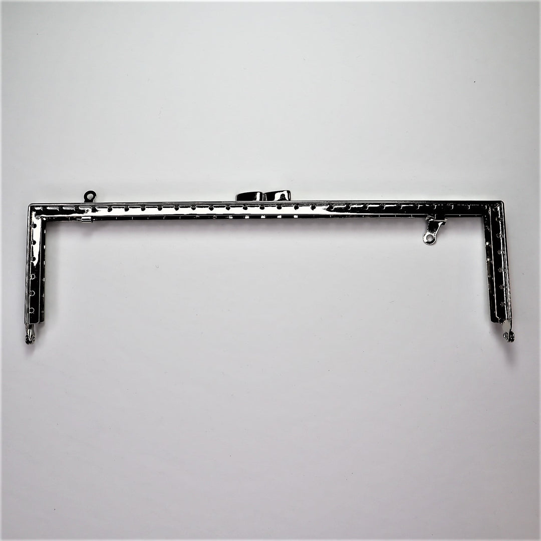 Metal Purse Frame - Half Rectangle - Silver - FABCYCLE Deadstock and Sustainble Fabrics and Sewing Supplies (6584112152689)