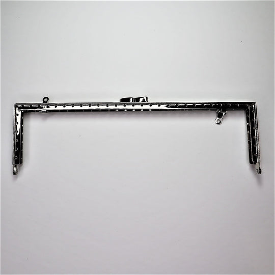Metal Purse Frame - Half Rectangle - Silver - FABCYCLE Deadstock and Sustainble Fabrics and Sewing Supplies (6584112152689)