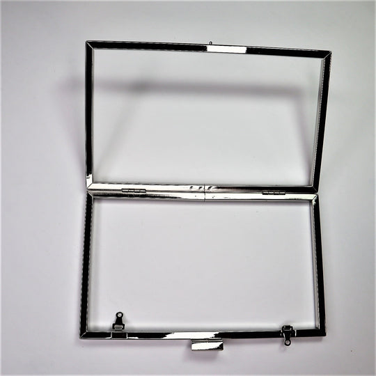 Metal Purse Frame With Body - Rectangle - Silver - FABCYCLE Deadstock and Sustainble Fabrics and Sewing Supplies (6584113922161)