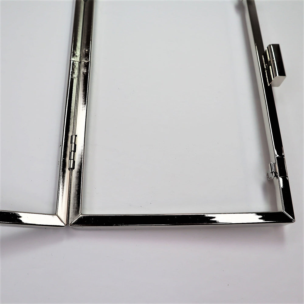 Metal Purse Frame With Body - Rectangle - Silver - FABCYCLE Deadstock and Sustainble Fabrics and Sewing Supplies (6584113922161)