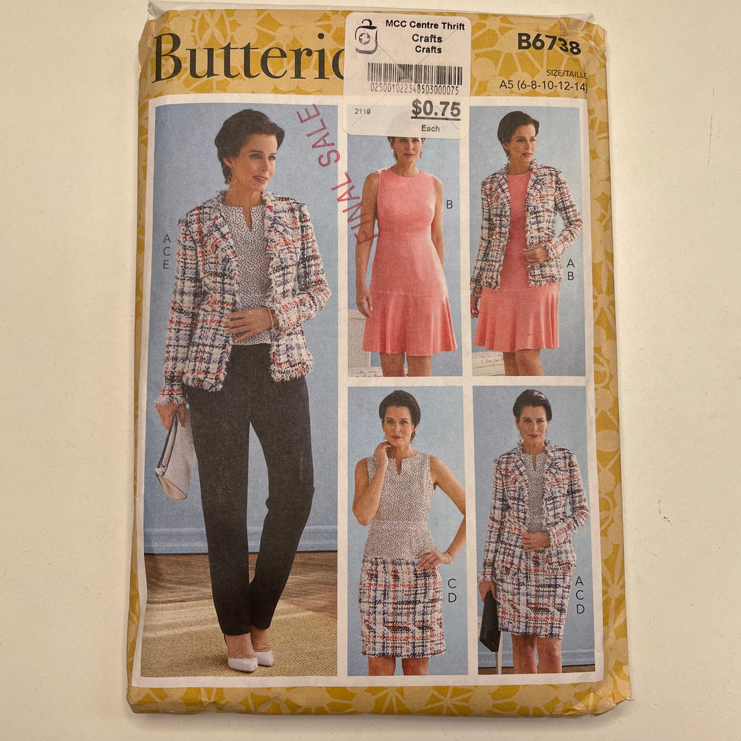 Sewing Pattern - Womenswear - Butterick B6738 (6690579578993)