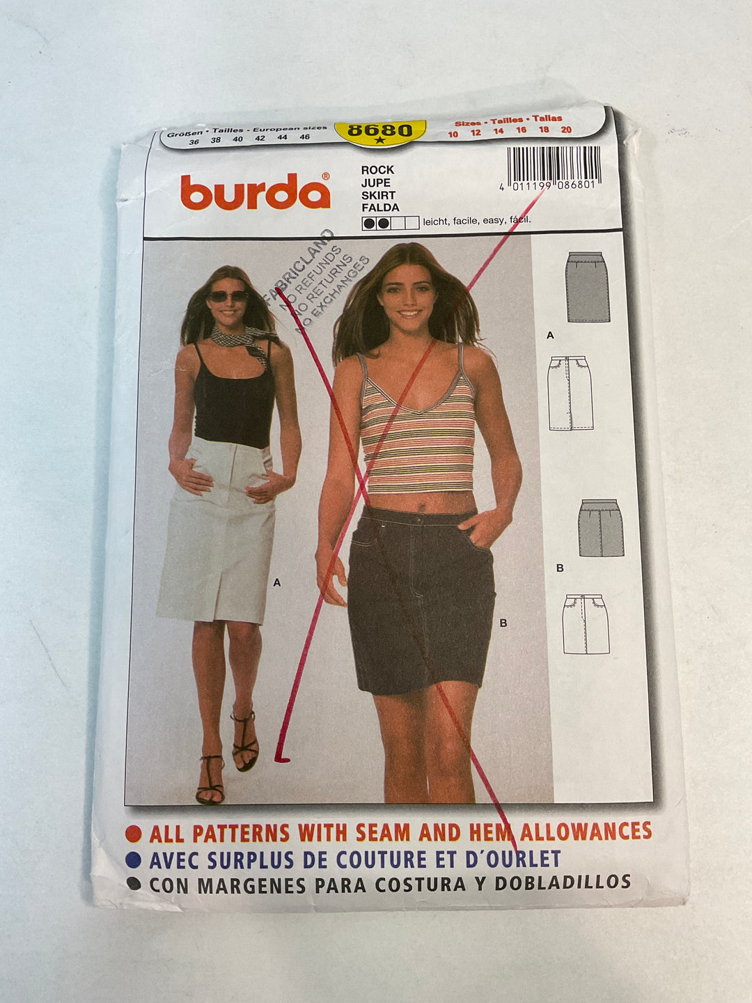 Sewing Pattern - Womenswear - Burda 8680 (6688746307697)