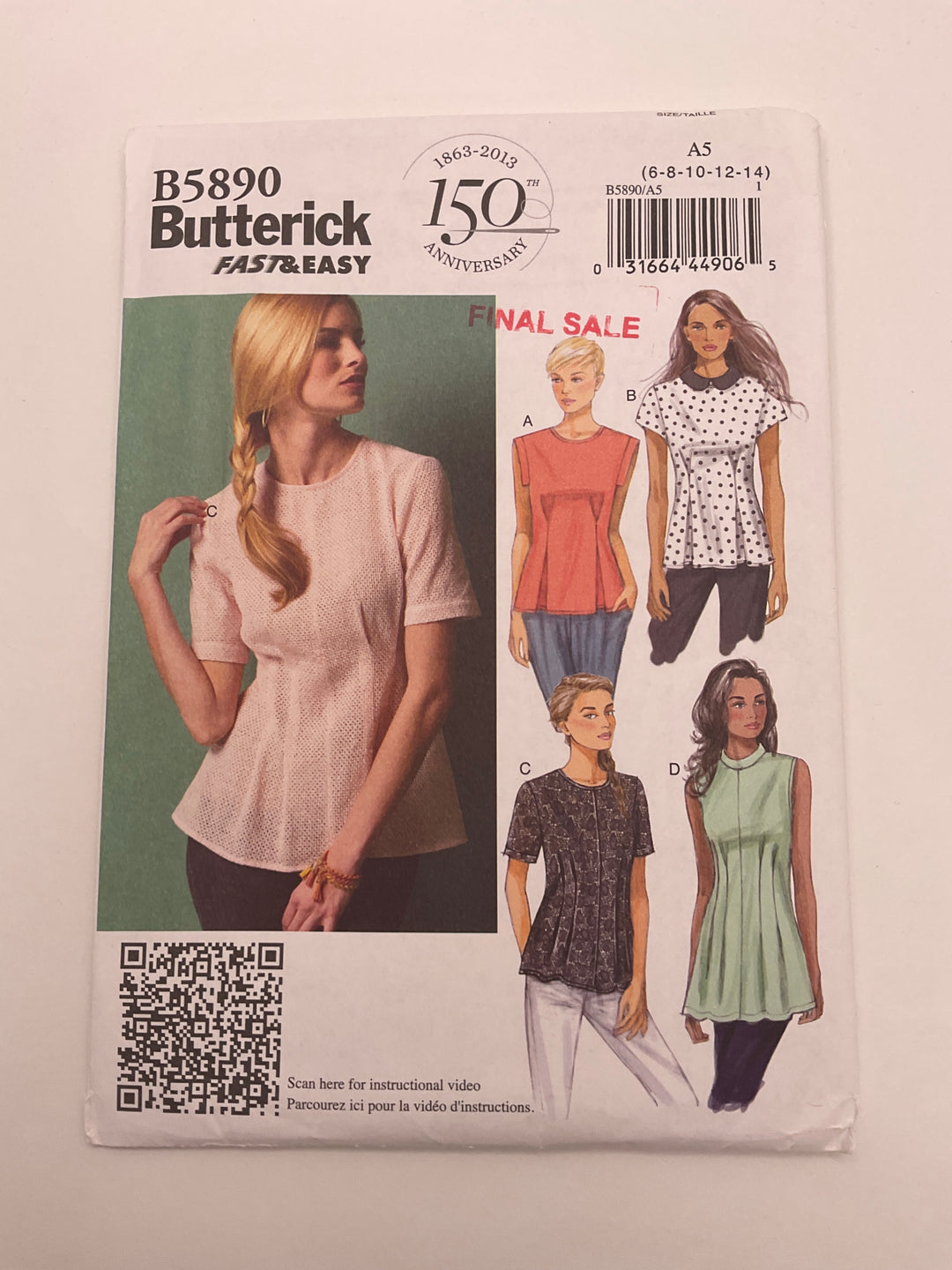 Sewing Pattern - Womenswear - Butterick B5890 (6690596749425)