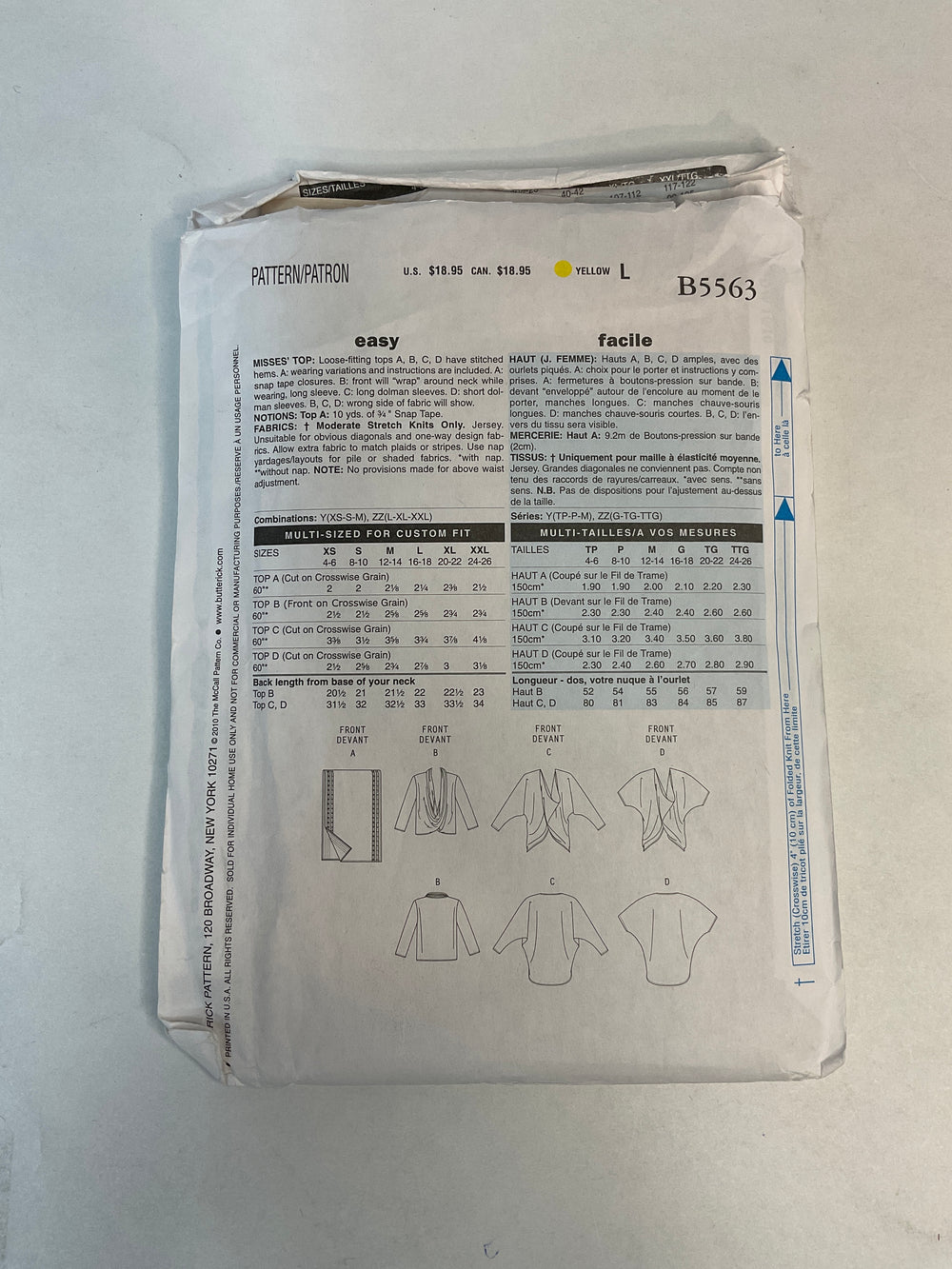 Sewing Pattern - Womenswear - Butterick B5563 (6688746700913)