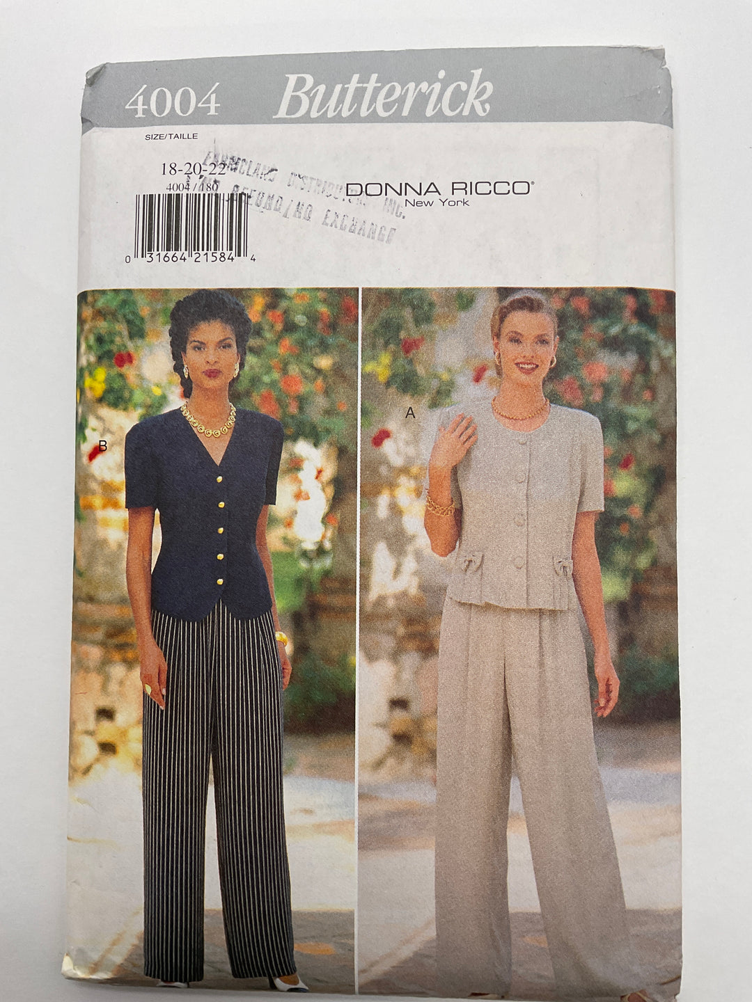 Sewing Pattern - Womenswear - Butterick 4004 (6692514955377)