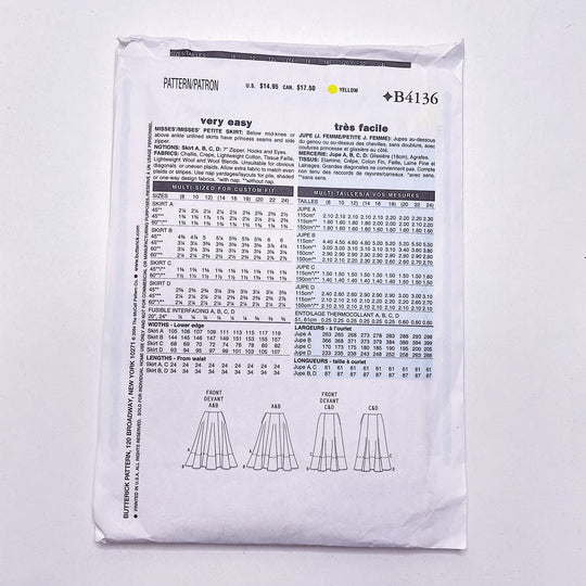Sewing Pattern - Womenswear - Butterick B4136 (6766165393521)
