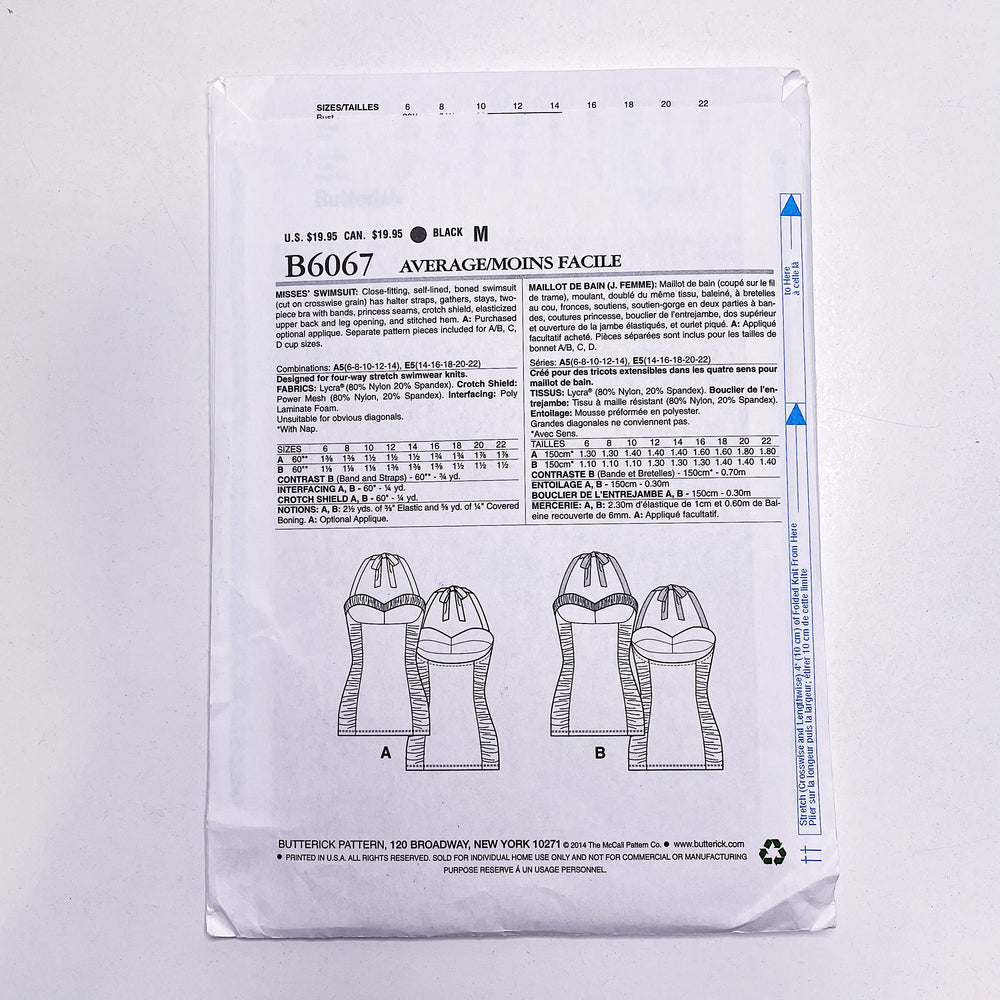 Sewing Pattern - Womenswear - Butterick B6067 (6766722646129)