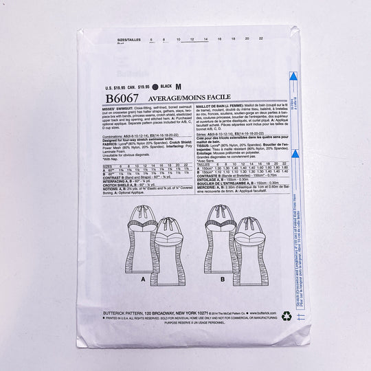 Sewing Pattern - Womenswear - Butterick B6067 (6766722646129)
