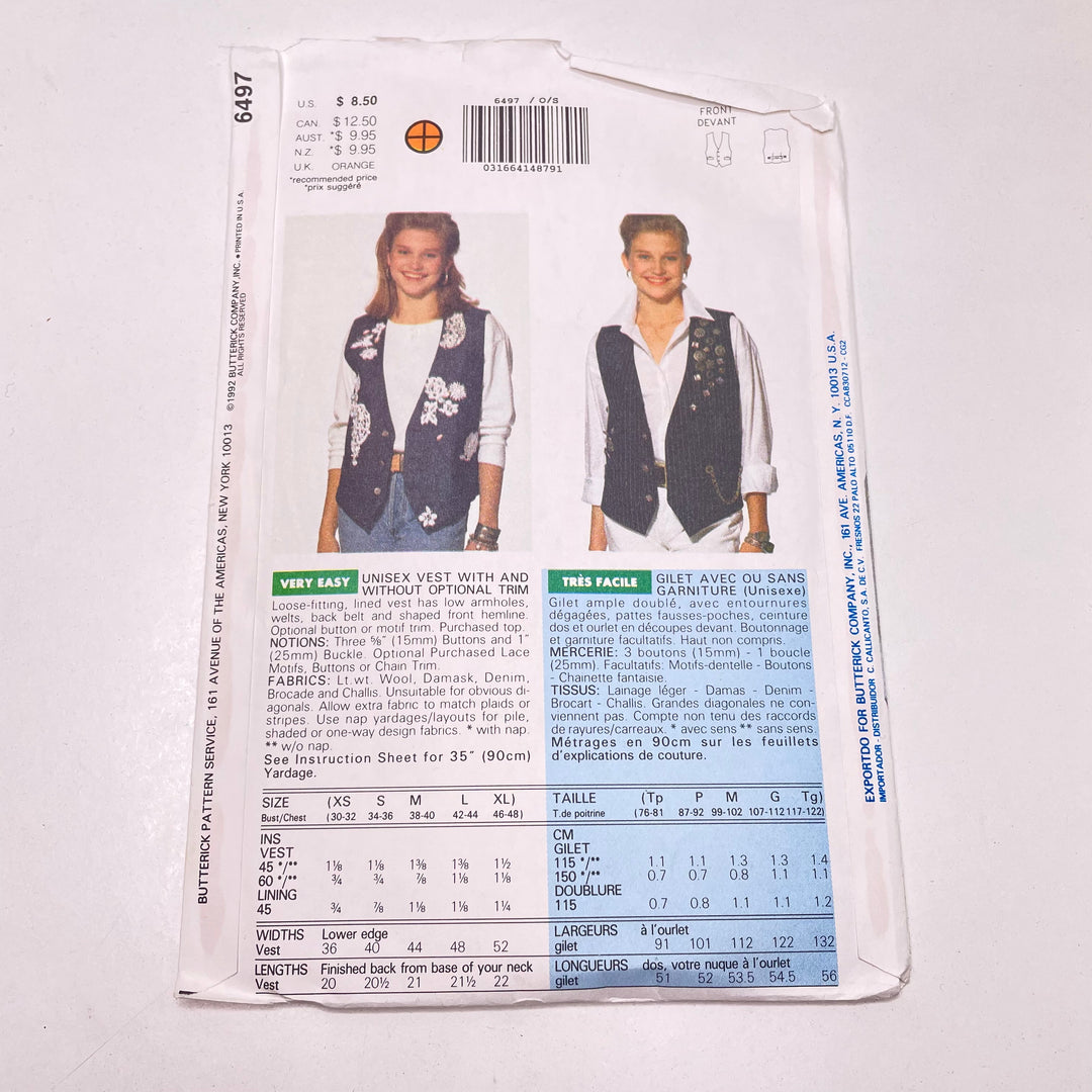Sewing Pattern - Womenswear - Butterick 6497 (6770026872945)