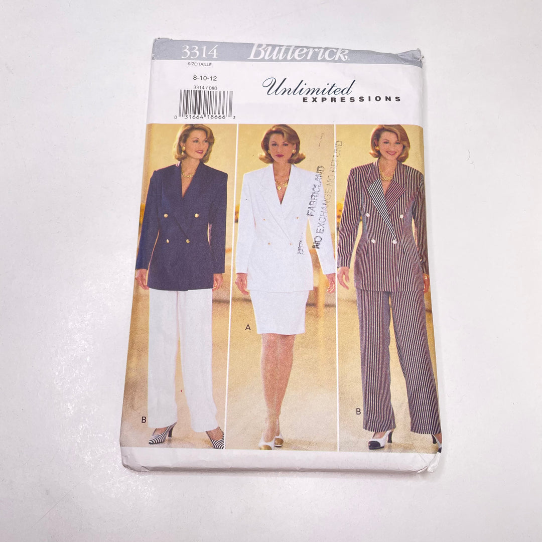 Sewing Pattern - Womenswear - Butterick 3314 (6770029690993)