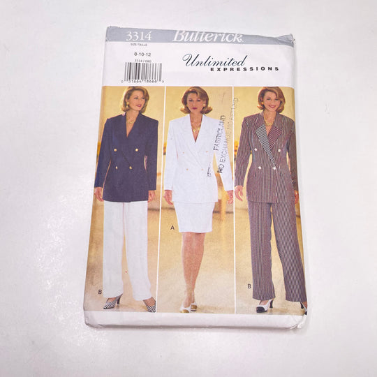 Sewing Pattern - Womenswear - Butterick 3314 (6770029690993)