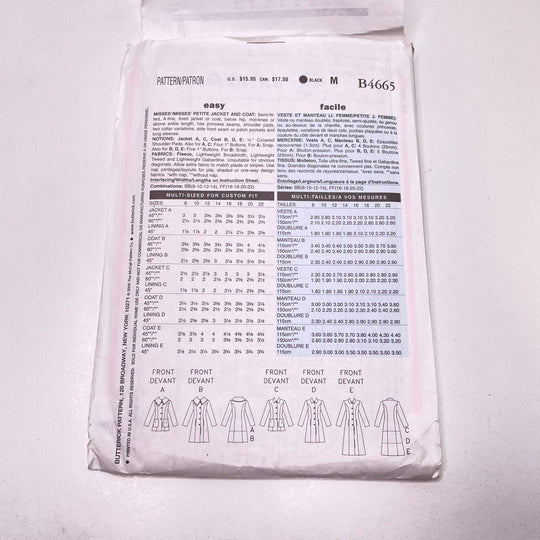 Sewing Pattern - Womenswear - Butterick 4665 (6770033459313)