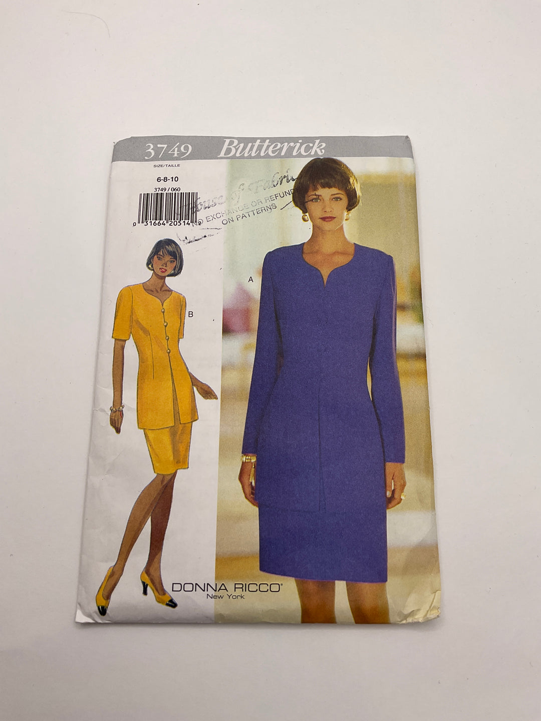 Sewing Pattern - Womenswear - Butterick 3749 (6690073116785)
