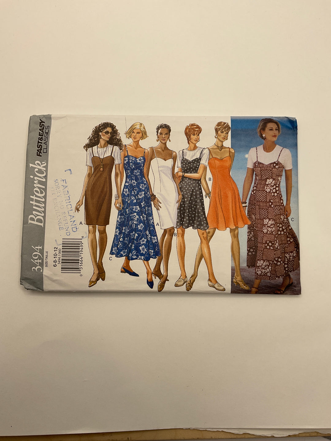 Sewing Pattern - Womenswear - Butterick 3494 (6690075902065)