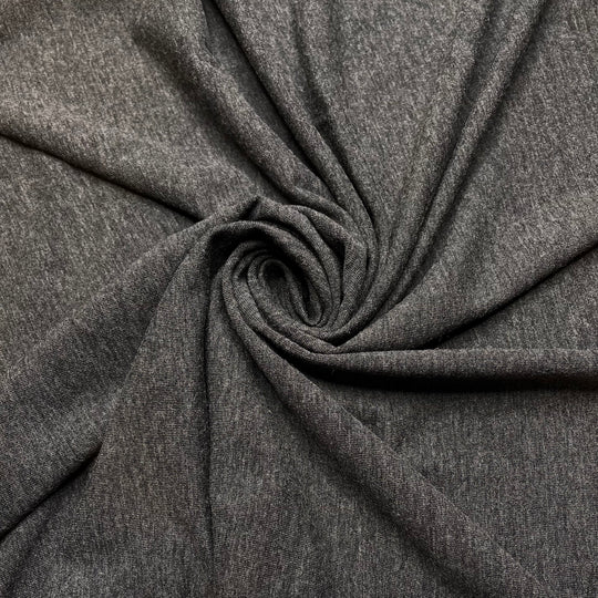 Zigzag Stitch - Jersey Wool Blend Knit - Dark Grey - Bundles
