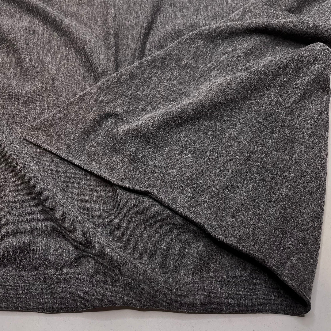 Zigzag Stitch - Jersey Wool Blend Knit - Dark Grey - Bundles