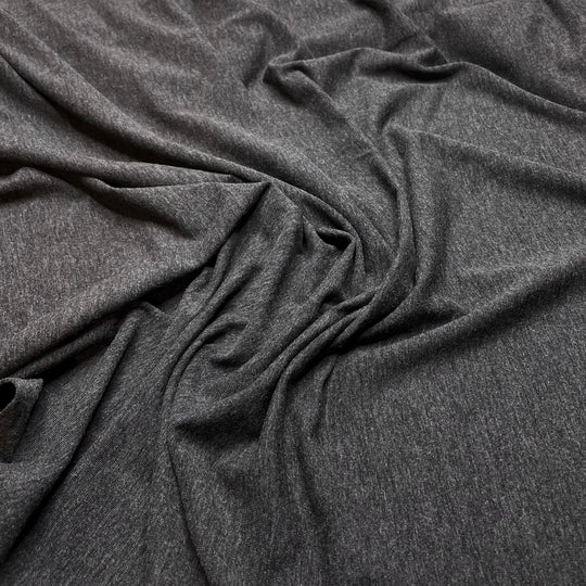Zigzag Stitch - Jersey Wool Blend Knit - Dark Grey - Bundles