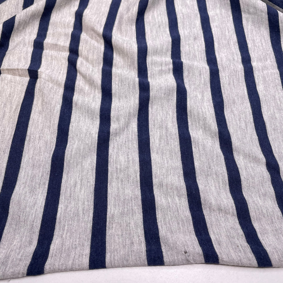 Say It And Mean It - Jersey Bamboo/Cotton Knit - Grey/Navy Stripes - Bundles