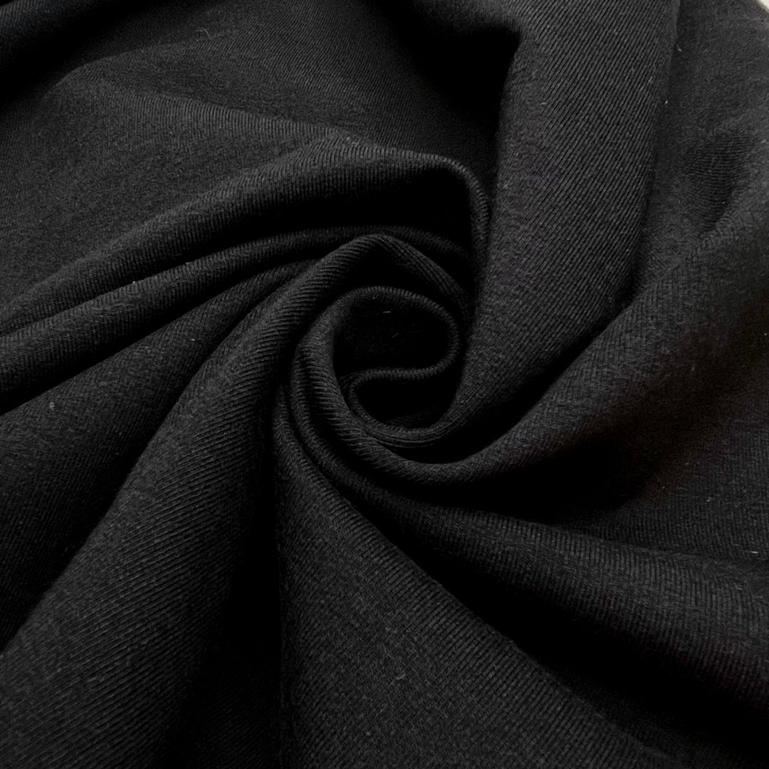 Heart Of Coal - French Terry Cotton Blend Knit - Black - Bundles