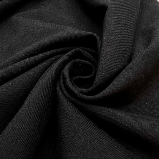 Heart Of Coal - French Terry Cotton Blend Knit - Black - Bundles