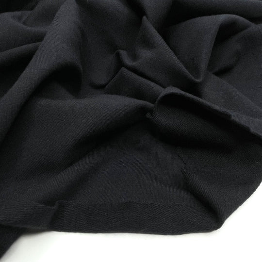 Heart Of Coal - French Terry Cotton Blend Knit - Black - Bundles