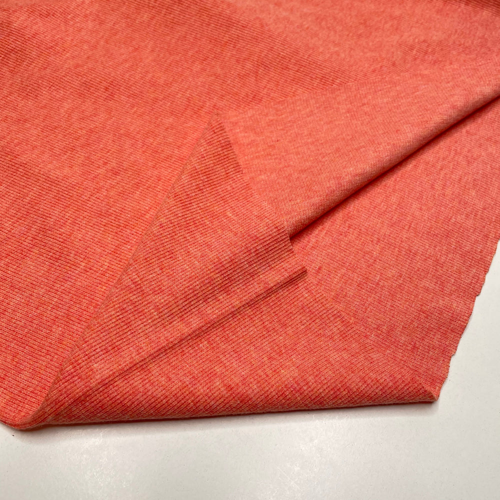 Let The Sun Shine In - Tubular Rib Knit Bamboo Blend Knit - Coral Pink - 1M Bundle