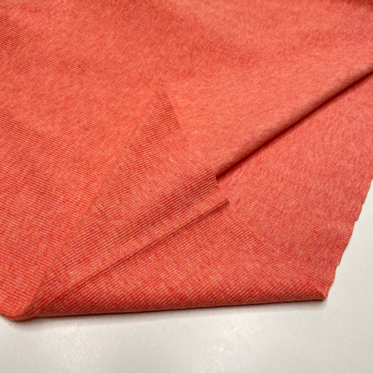 Let The Sun Shine In - Tubular Rib Knit Bamboo Blend Knit - Coral Pink - 1M Bundle