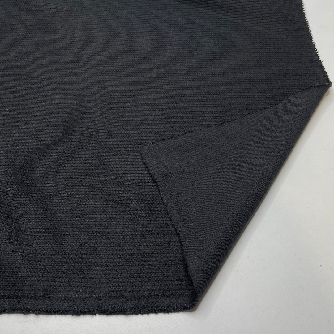Loud Whisper - Brushed Cotton Blend Knit - Black - 2M Bundle (6766736310385)
